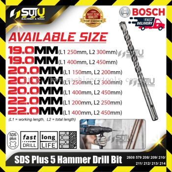 BOSCH 2608579208/ 209/ 210/ 211/ 212/ 213/ 214 19-22MM SDS Plus 5 Hammer Drill Bit