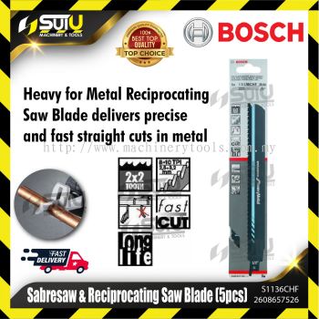 BOSCH 2608657526 (S1136CHF) Sabresaw & Reciprocating Saw Blade (5 pcs)