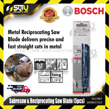 BOSCH 2608657523 (S927BEF) 5PCS Fine & Precise Cut Sabresaw & Reciprocating Saw Blades (Heavy for Metal)