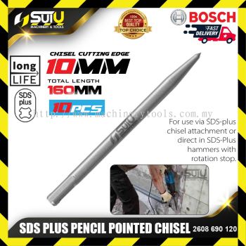 BOSCH 2608690120 SDS Plus Pencel Pointed Chisel (10 pcs)