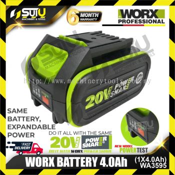 WORX WA3595 20V 4.0Ah Battery (1PCS/2PCS)