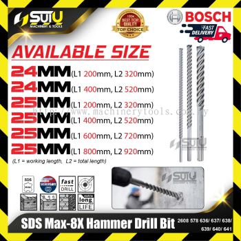 BOSCH 2608578636/ 637/ 638/ 639/ 640/ 641 SDS Max-8X Hammer Drill Bit (24-25mm)