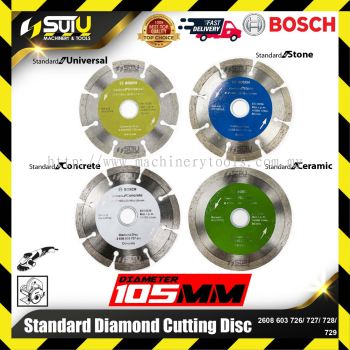 BOSCH 2608603726/ 727/ 728/ 729 4 Standard Diamond Cutting Disc (Universal/Concrete/Stone/Ceramic)