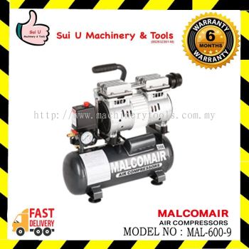 MALCOMAIR MAl-600-9 Oilless Air Compressor 1hp 9litre
