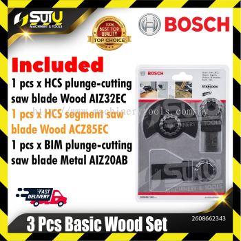 BOSCH 2608662343 Basic Wood Set (3 Pcs)