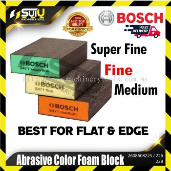 BOSCH 2608608225/ 226/ 228 Abrasive Color Foam Block best for Flat & Edge ( Medium/Fine/Super Fine)