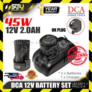 [LIMITED OFFER] DCA LB1220-1 12V 2.0Ah Battery + FFCL12-4 Charger Set  