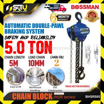BOSSMAN BHSR505 5M 5.0 Ton Premium HSR Series Chain Block