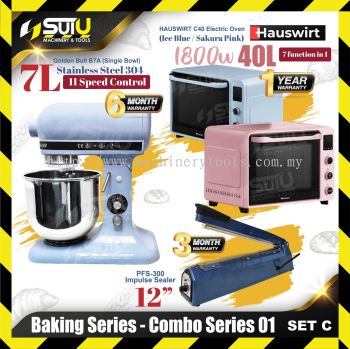 [SET C] BAKING SERIES - COMBO SERIES 01 B7A 7L Stand Mixer + C40 40L Oven + PFS-300 Vacuum Sealer