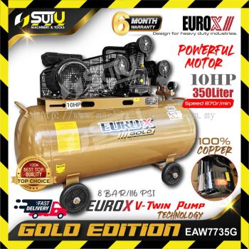 EUROX GOLD EAW-7735 / EAW7735 / EAW7735G 350L 10HP 8BAR Air Compressor 870RPM