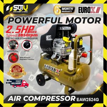 [READY STOCK, ORIGINAL, MY SPEC] EUROX GOLD EAW2524G / EAW2524 / EAX2524 24L 2.5HP 8BAR Direct Air Compressor 2850RPM