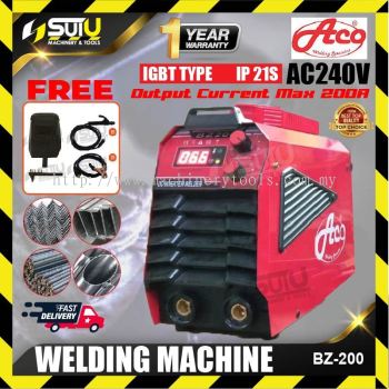 ACO BZ-200 / BZ200 / BZ 200 MMA Inverter Welding Machine w/ Accessories