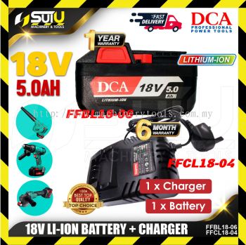 DCA FFBL18-06 18V Li-ion Battery 5.0Ah + FFCL18-04 Charger (SOLO/SET)