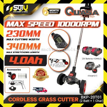 QUASA BKP-20T01 20V Cordless Grass Cutter 10000RPM w/ 2 x Batteries 4.0Ah + Charger