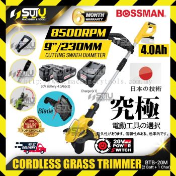 BOSSMAN BTB-20M / BTB20M 9" Cordless Grass Trimmer 8500RPM w/ 2 x Batteries 4.0Ah + Charger