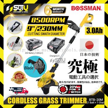 BOSSMAN BTB-20M / BTB20M 9" Cordless Grass Trimmer 8500RPM w/ 1 x Battery 3.0Ah + Charger
