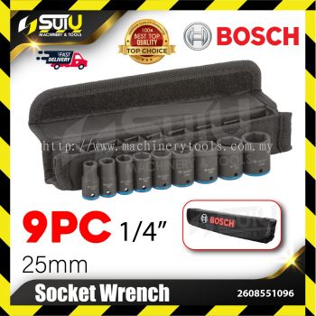 BOSCH 2608551096 9PCS 1/4" / 25MM Socket Wrench Set