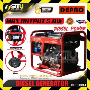 DEPRO DP6500M 418ML Diesel Generator with Wheel 5.0kW 3000RPM