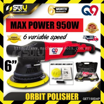 Q9 / QNINE QET150DAP 6-Speed 6"/150MM Orbit Polisher 950W 4800RPM