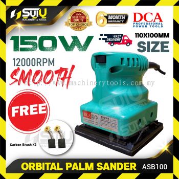 DCA ASB100 / ASB 100 110 x 100MM Orbital Sander / Palm Sander 150W 12000RPM