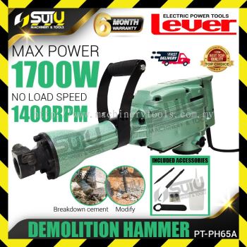 LEVER PH65A Demolition Hammer 1700W 1400RPM with Accessories