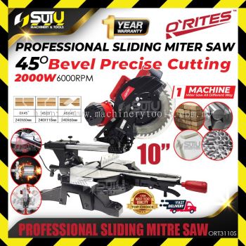 O'RITES / ORITES ORT-3110S / ORT3110S 10" Professional Sliding Mitre Saw 2000W 6000RPM