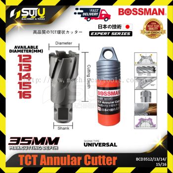 BOSSMAN BCD3512 / 3513/ 3514/ 3515/ 3516 1PCS 35MM Expert Series TCT Annular Cutter (12-16MM)