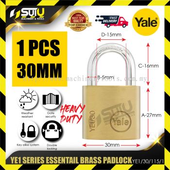 YALE YE1/30/115/1 1PCS 30MM YE1 Series Essential Brass Padlock