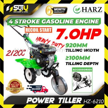 HARZ HZ-6210 / HZ6210 7.0HP 4-Stroke Gasoline Power Tiller
