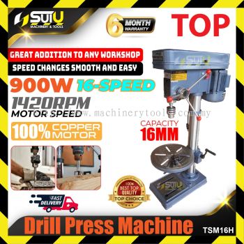 TOP TSM16H / ZJ4116 16MM 16 Speed Heavy Duty Drill Press Machine / Bench Drill Machine 900W 1420RPM