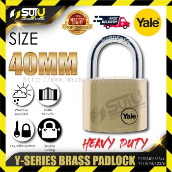 YALE Y110/40/123/4 | Y110/40/123/6 4/6PCS 40MM Y-Series Brass Padlock
