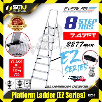 EVERLAS EZ08 8 Steps 2277MM EZ-Series Aluminum Platform Ladder