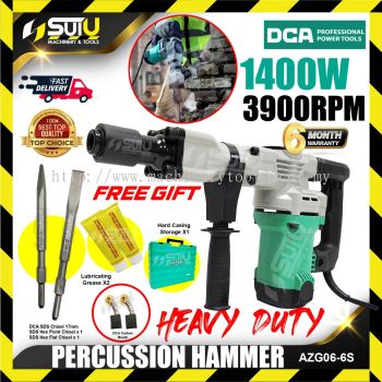 DCA AZG06-6S 16.8J Demolition Hammer / Percussion Hammer 1400W 3900RPM w/ Free Gift