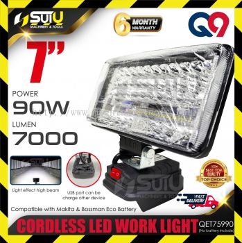 Q9 / QNINE QET 75990 / QET75990 21V 7" Cordless LED Work Light 90W 7000LM (SOLO/SET)