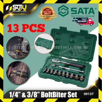 SATA 09137 13PCS 1/4" & 3/8" Boltbiter Set