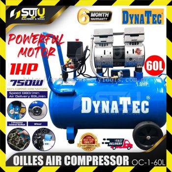 DYNATEC OC-1-60L 1HP Oilless Air Compressor 1380RPM