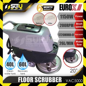 EUROX VAC5000 20" Floor Scrubber 1150W 200RPM