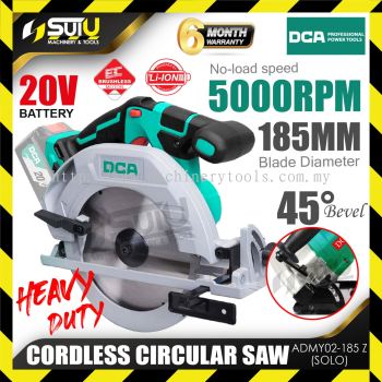 DCA ADMY02-185 / ADMY02-185Z 20V 185MM Brushless Cordless Circular Saw 5000RPM (SOLO - No Battery & Charger)