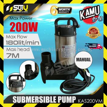 [MANUAL] KAMU KAS-200VM Submersible Pump / Pam Kolam Ikan 200W