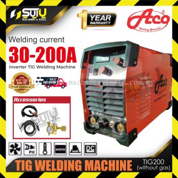 WITHOUT ARGON GASACO TIG200 / TIG-200 TIG Welding Machine w/ Accessories