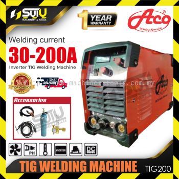 WITH ARGON GASACO TIG200 / TIG-200 TIG Welding Machine w/ Accessories