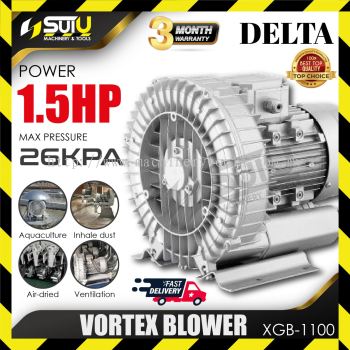 DELTA XGB-1100 / XGB1100 1.5HP Vortex / Ring Blower (240V / 415V)