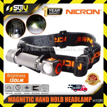 NICRON H10R Duel Fuel Rechargeable Mini Aluminium HeadLamp 130LM