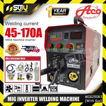 【WITH GAS】ACO MIG250R3 / MIG-250R3 MIG Inverter Welding Machine 5kVA w/ Accessories