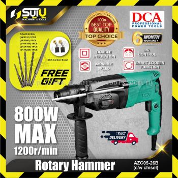 [ WITH BIT ] DCA AZC05-26B / AZC05-26 26MM Rotary Hammer 800W 1200RPM