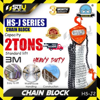 SHUANG GE HS-J2 / HSJ2 2 TON x 2.5M Heavy Duty Chain Block