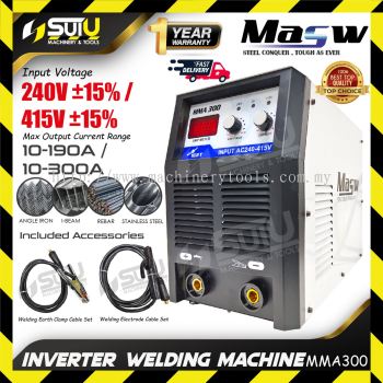 MASW MMA300 Single Phase & Three Phase Inverter Welding Machine (240V / 415V)