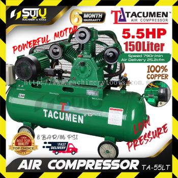 [COMPRESSOR ONLY] TACUMEN TA-55LT / TA55LT 150L 5.5HP 8Bar Air Compressor / Kompressor 790RPM (LOW PRESSURE)