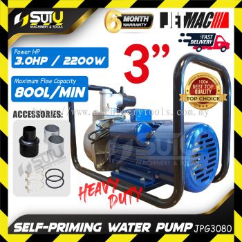 JETMAC JPG3080 3" 3HP Self Priming Water Pump / Pam Air 2200W