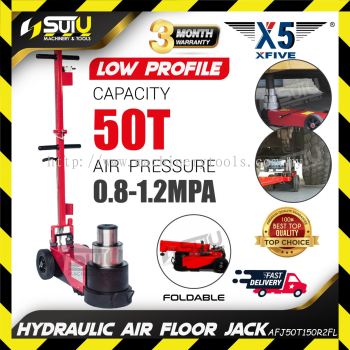 [FOLDABLE] X5 / XFIVE AFJ50T150R2FL 50T / 50Ton / 50 Ton Low Profile Hydraulic Air Floor Jack